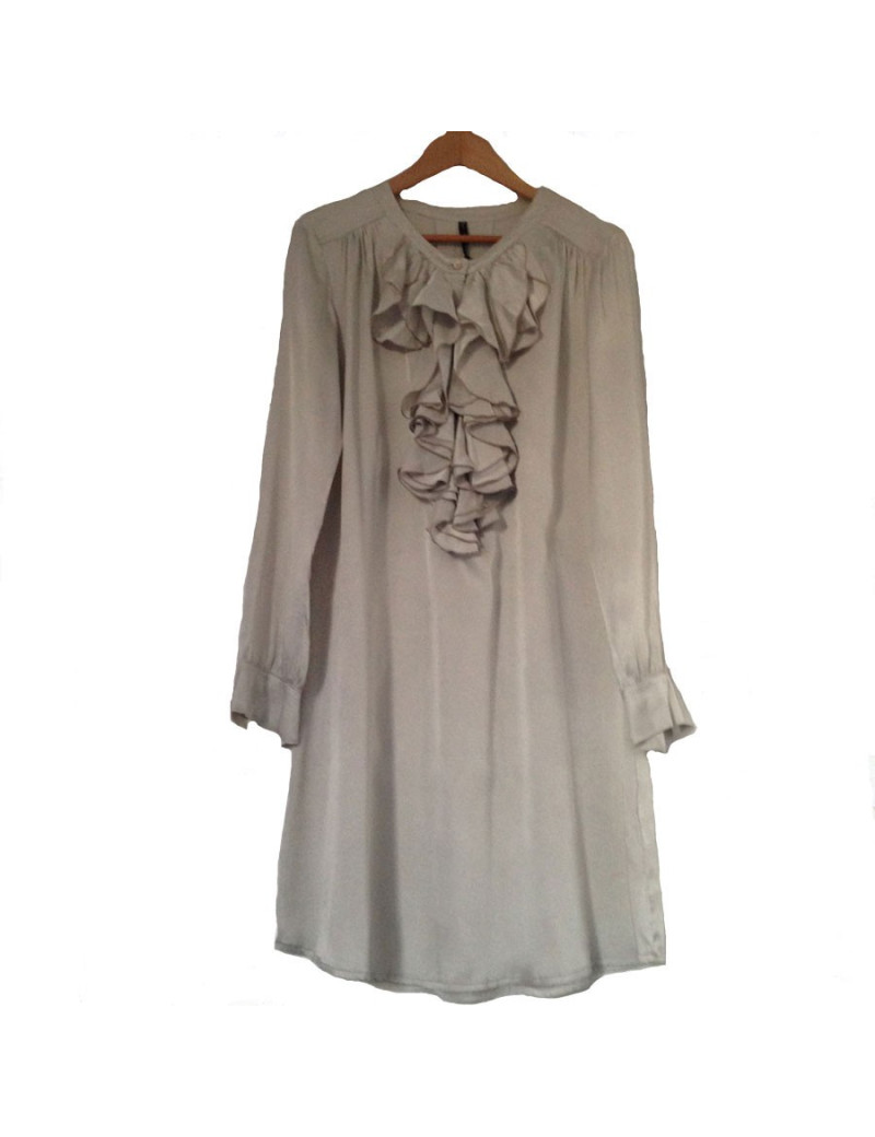 Robe en soie Manila Grace gris perle, T46 it