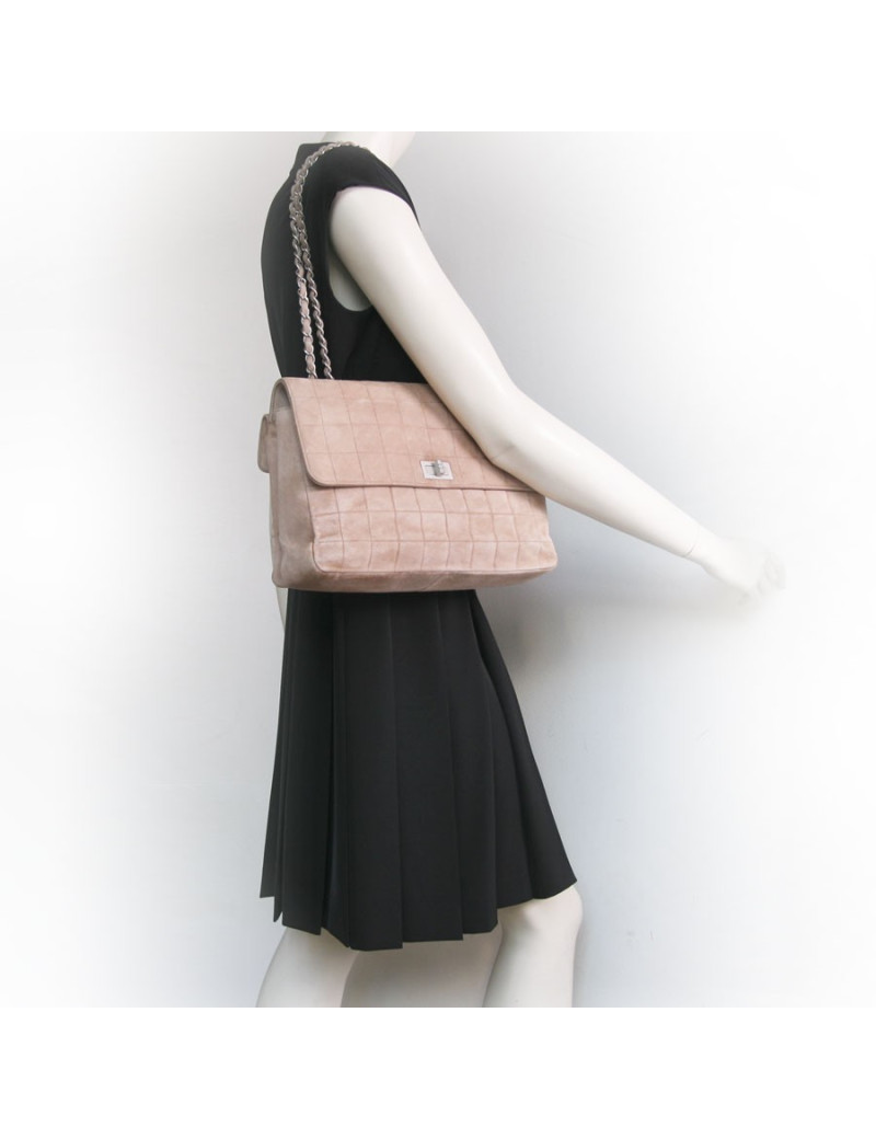 Sac CHANEL en toile et cuir