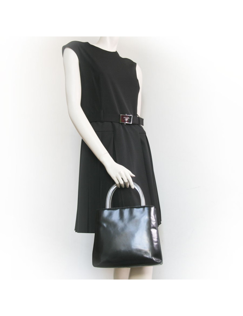 Sac PRADA cuir verni noir