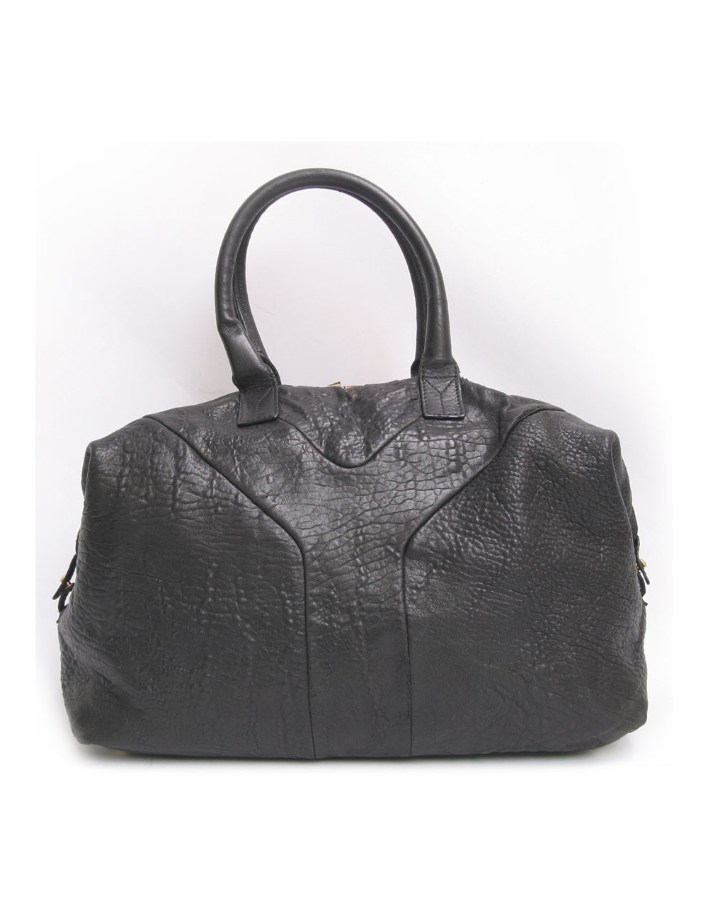 Sac YSL  "Y" cuir vieilli noir
