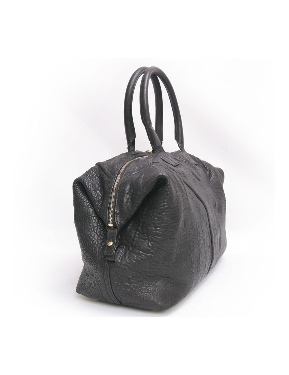 Sac YSL  "Y" cuir vieilli noir