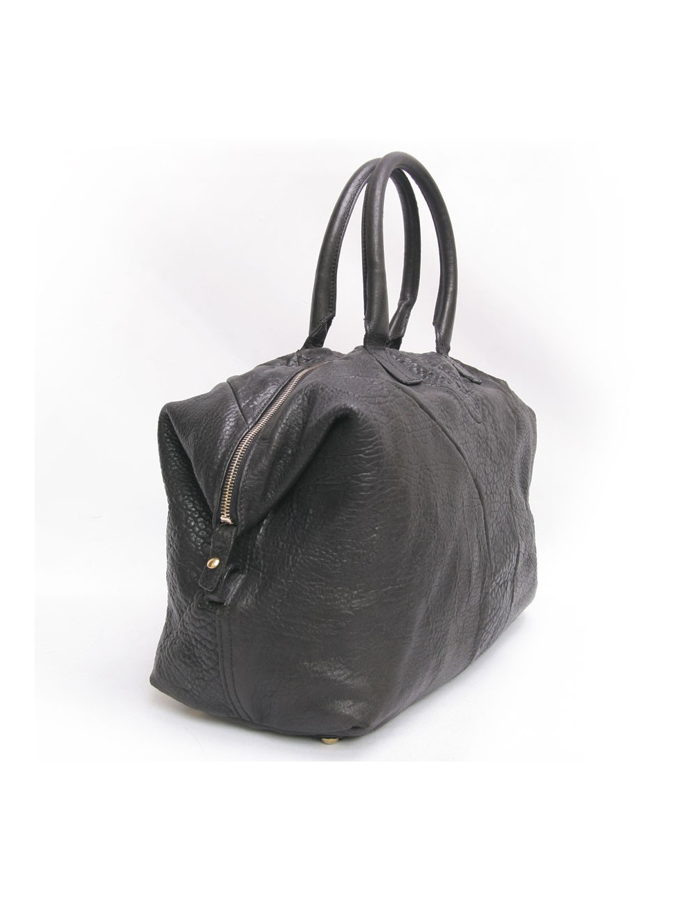 Sac YSL  "Y" cuir vieilli noir