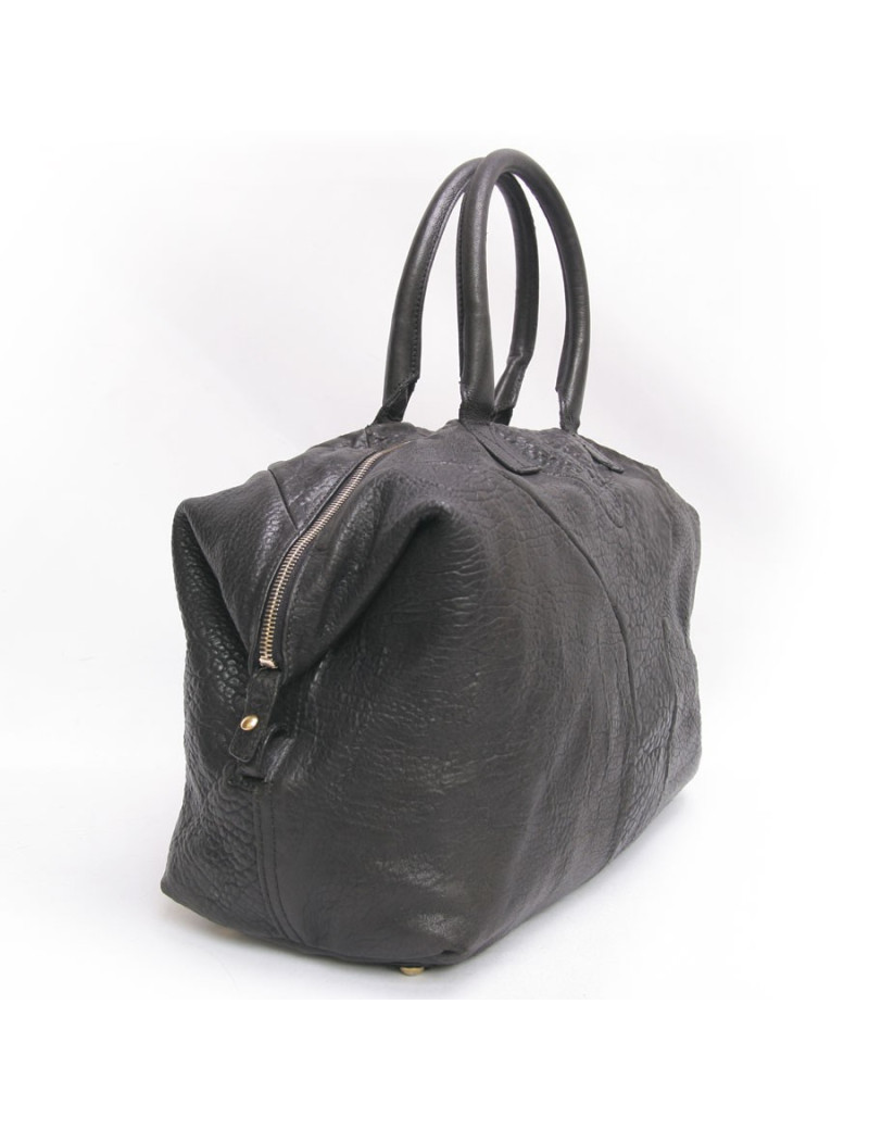 Sac YSL  "Y" cuir vieilli noir