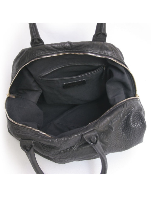 Sac YSL  "Y" cuir vieilli noir