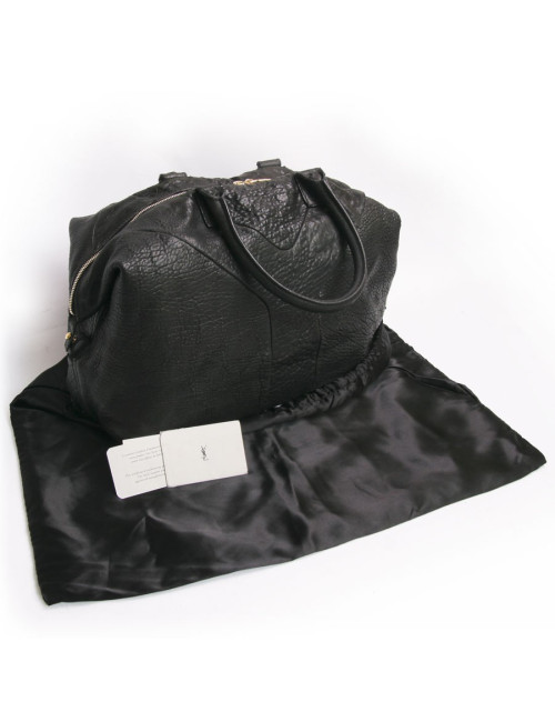 Sac YSL  "Y" cuir vieilli noir