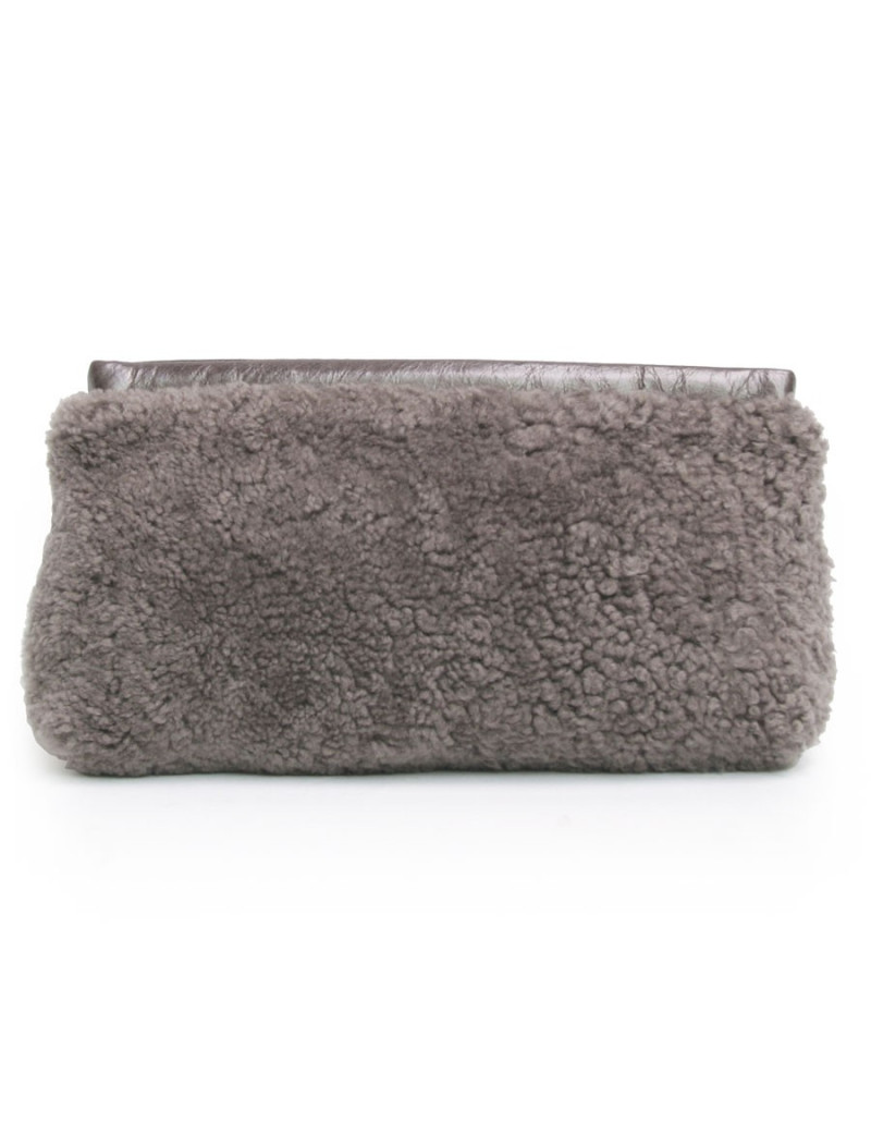 Sac ACNE façon mouton gris 