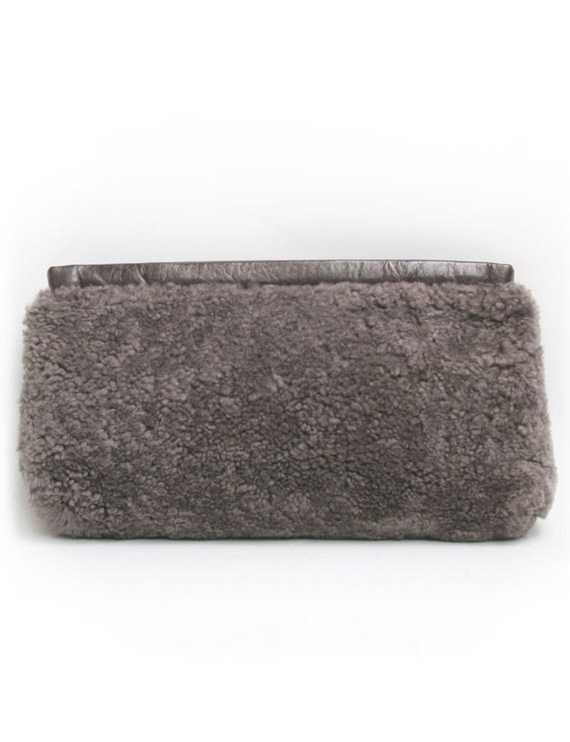 Sac ACNE façon mouton gris 