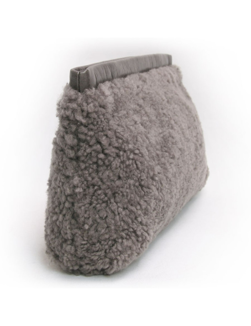 Sac ACNE façon mouton gris 