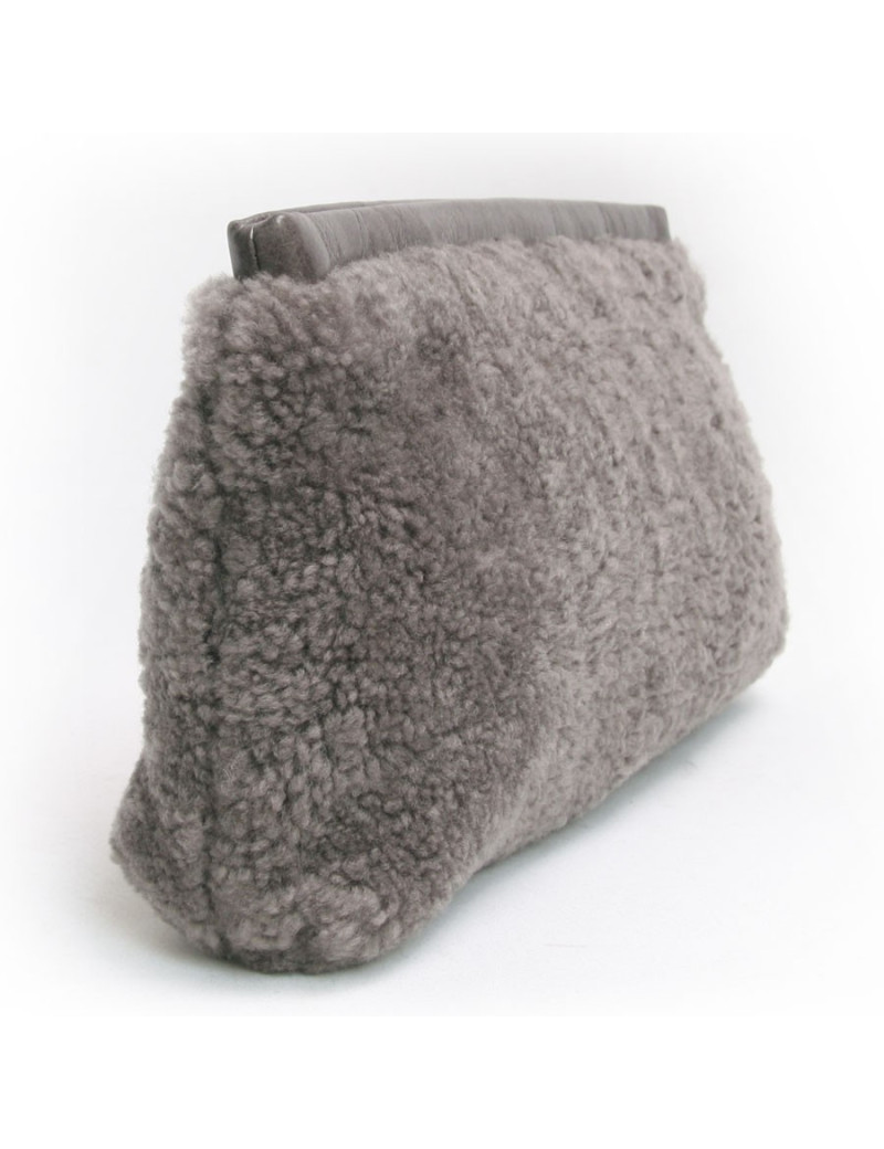 Sac ACNE façon mouton gris 