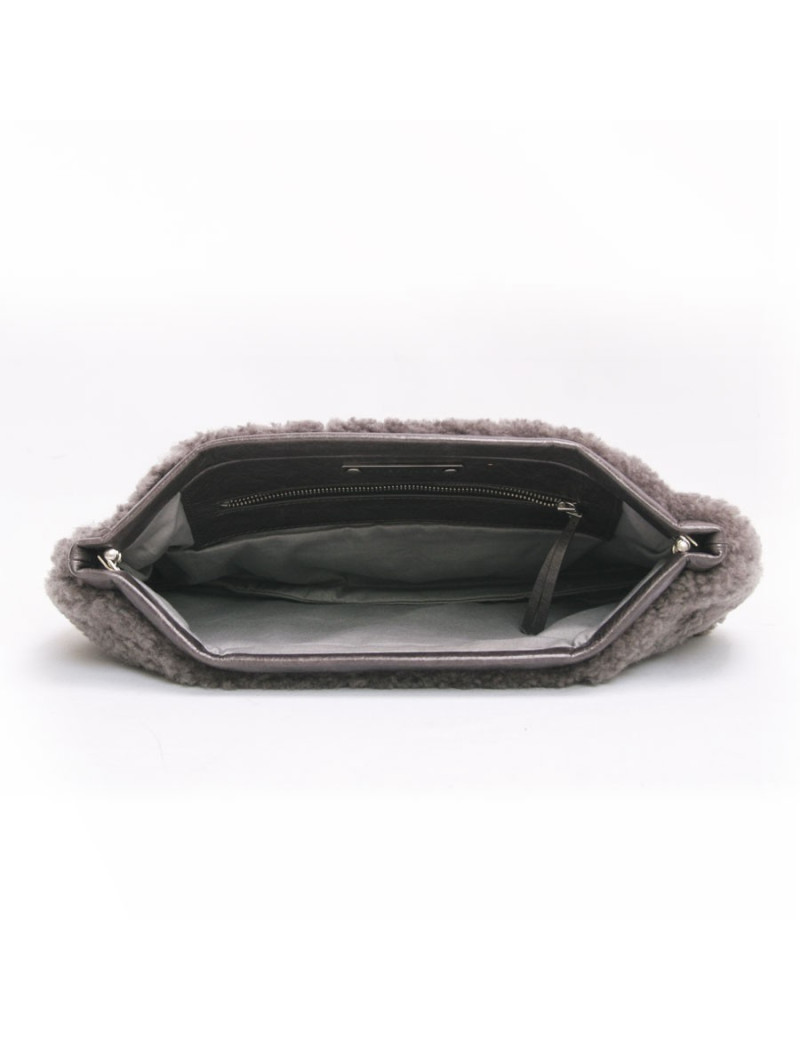 Sac ACNE façon mouton gris 