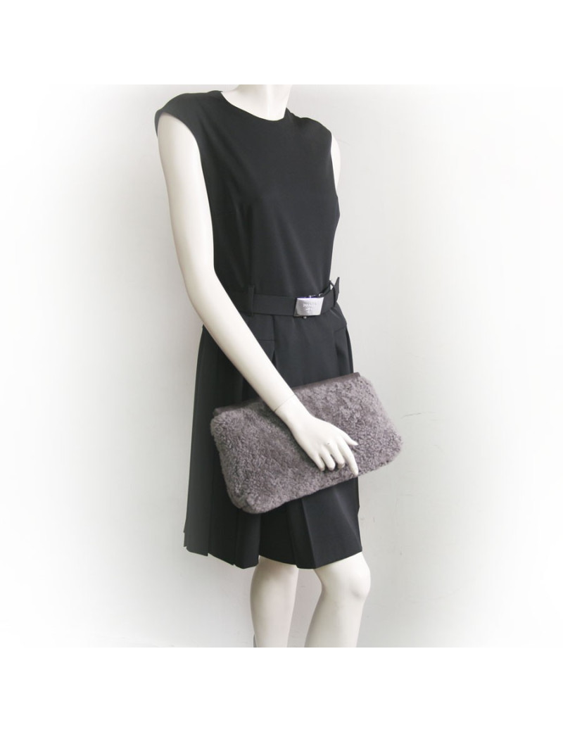 Sac ACNE façon mouton gris 