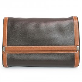 Toiletry HERMÈS canvas and brown leather and gold