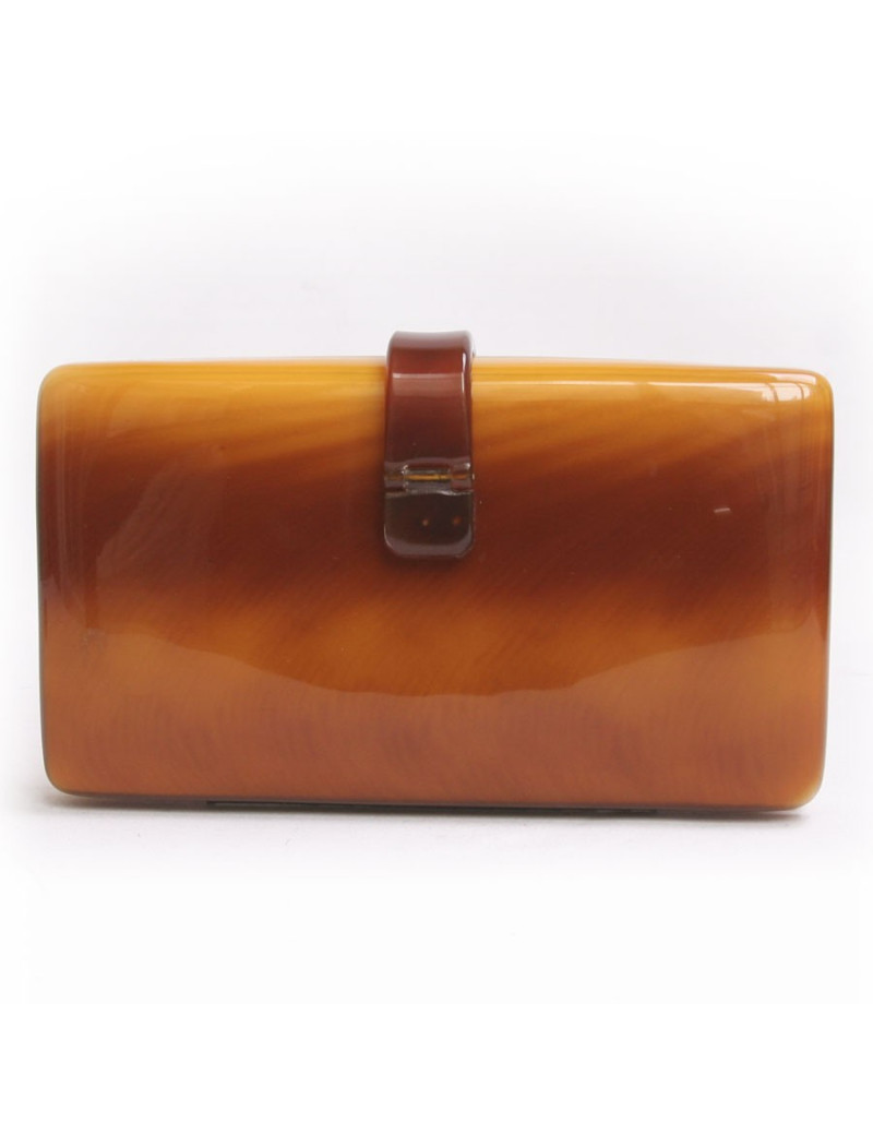 Pochette minaudière CESARE PICCINI façon écaille vintage