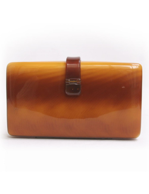 Pochette minaudière CESARE PICCINI façon écaille vintage