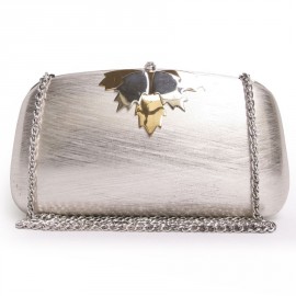 RODO silver and gold clutch bag