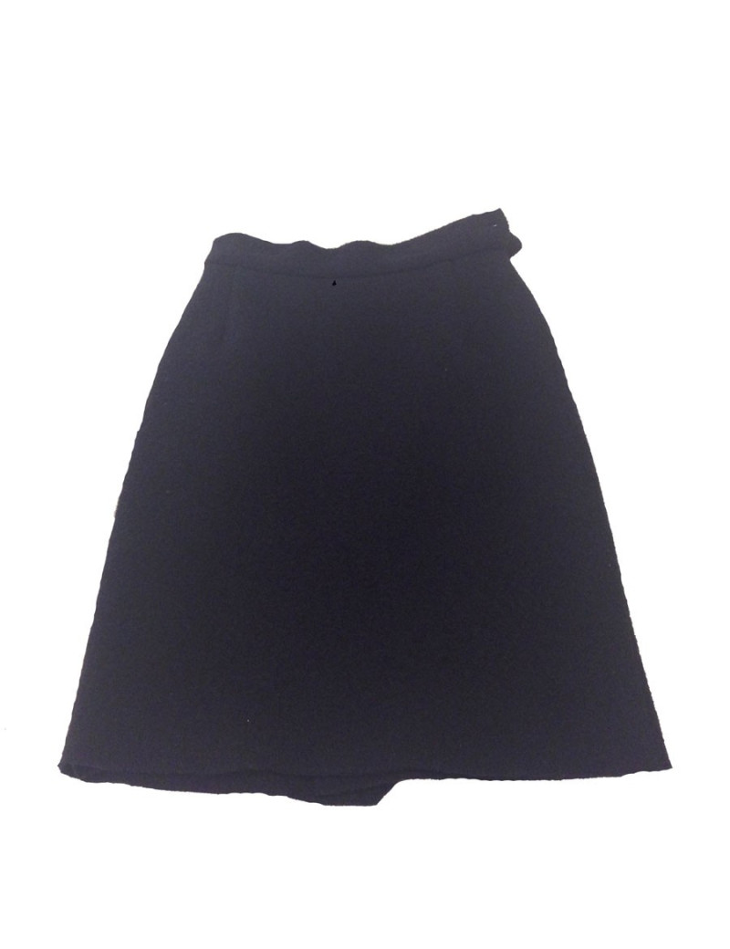 Tailleur jupe Vivienne Westwood en laine bouclée bleue marine