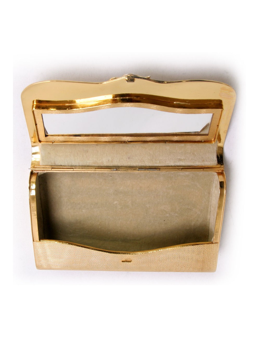 Pochette aumônière  du soir en métal doré 