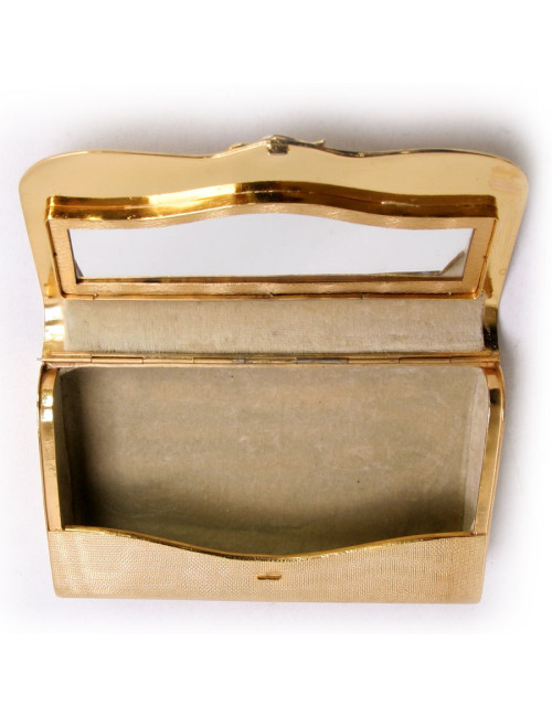 Pochette aumônière  du soiren métal doré 