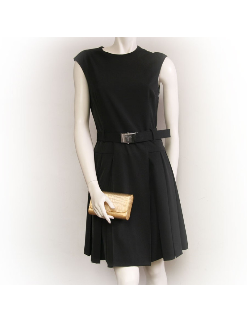 Pochette aumônière  du soir en métal doré 