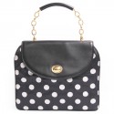White dots on black vintage DIOR purse