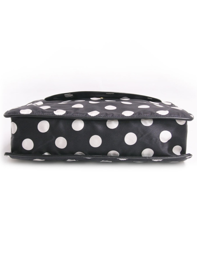 Sac DIOR  à pois noir et blanc vintage