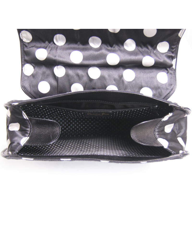 Sac DIOR  à pois noir et blanc vintage