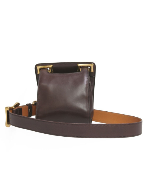 Ceinture Pochette CELINE cuir de veau marron