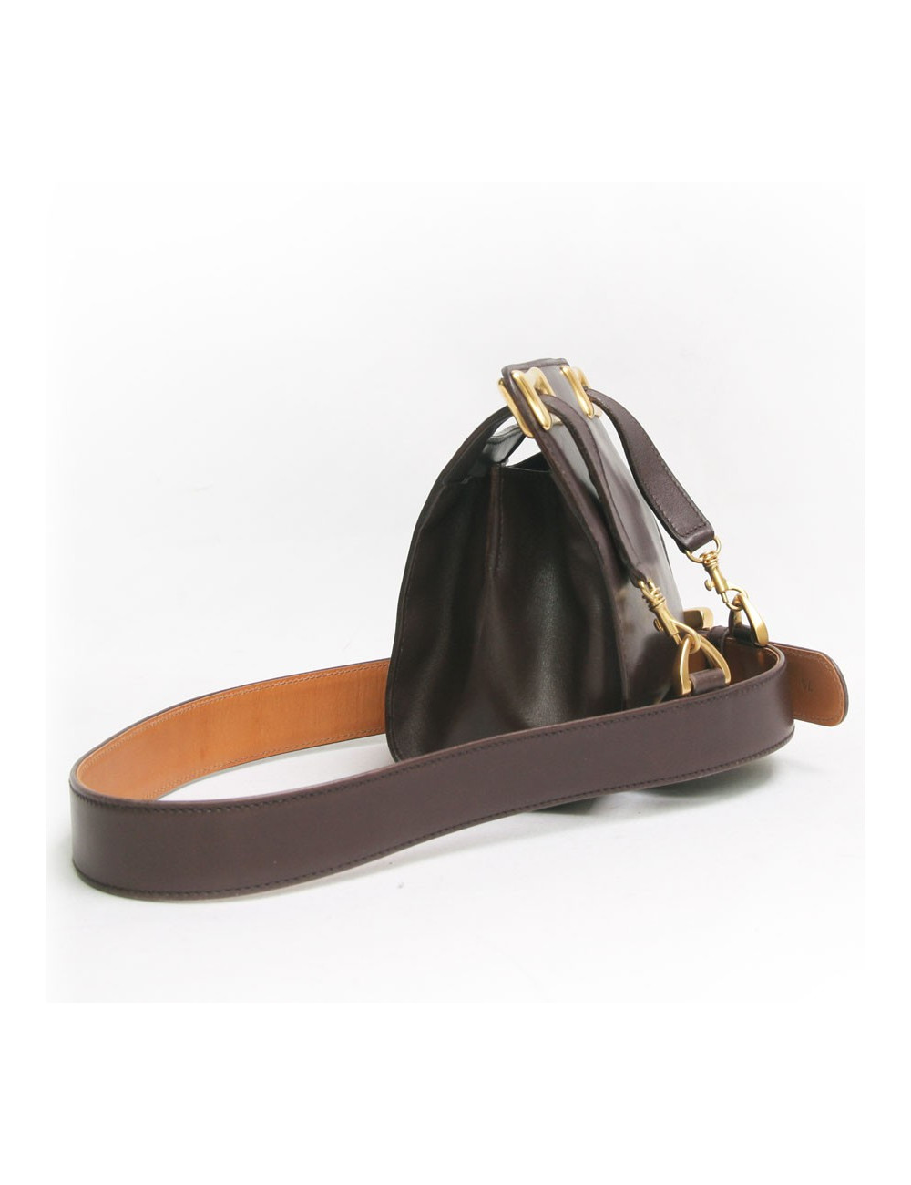 Ceinture Pochette CELINE cuir de veau marron