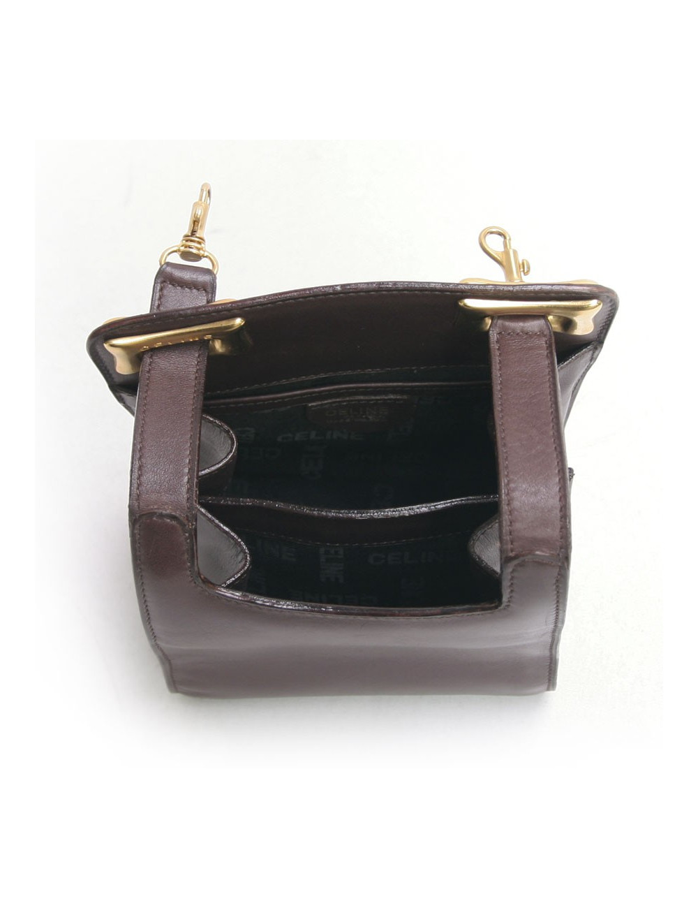 Ceinture Pochette CELINE cuir de veau marron