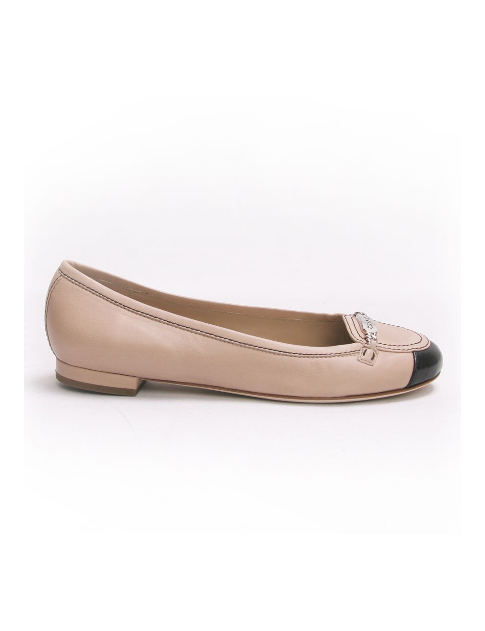 Ballerines CHANEL T 37.5 bicolores 