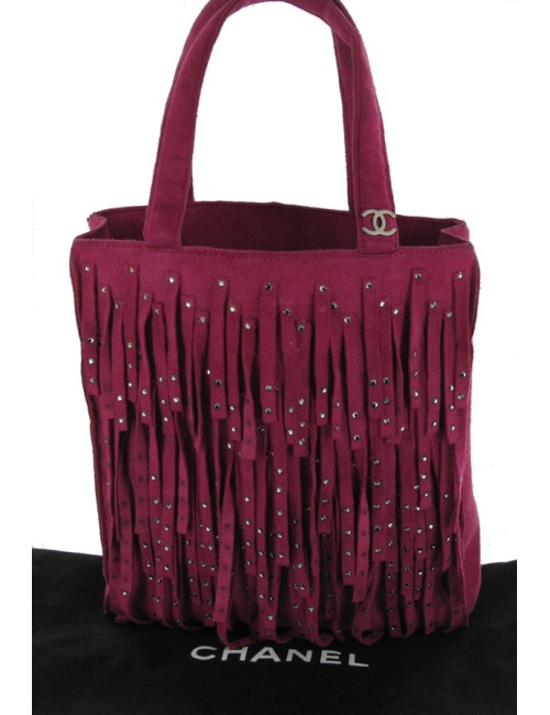 Sac en daim fushia CHANEL