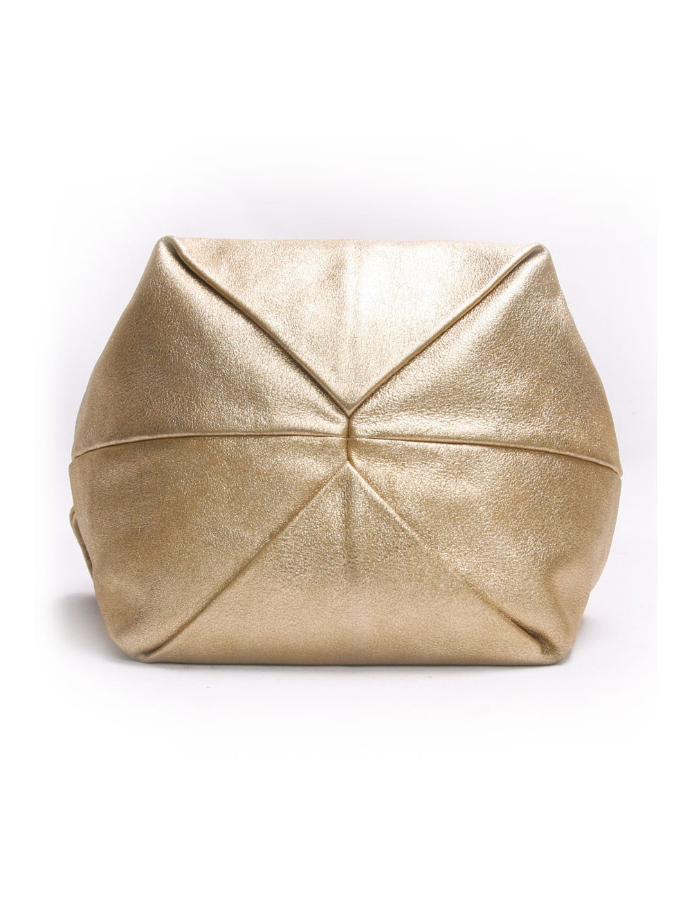 Sac CHANEL cuir lamé or 