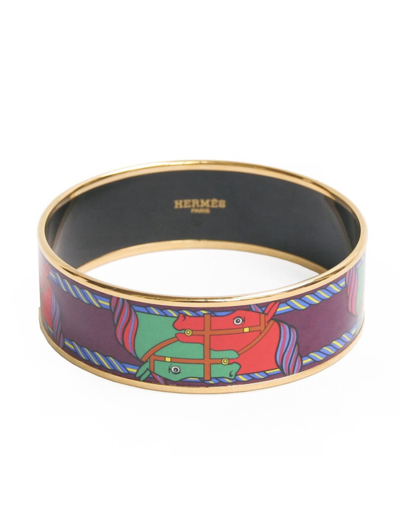 Bracelet HERMES "quadrille" doré