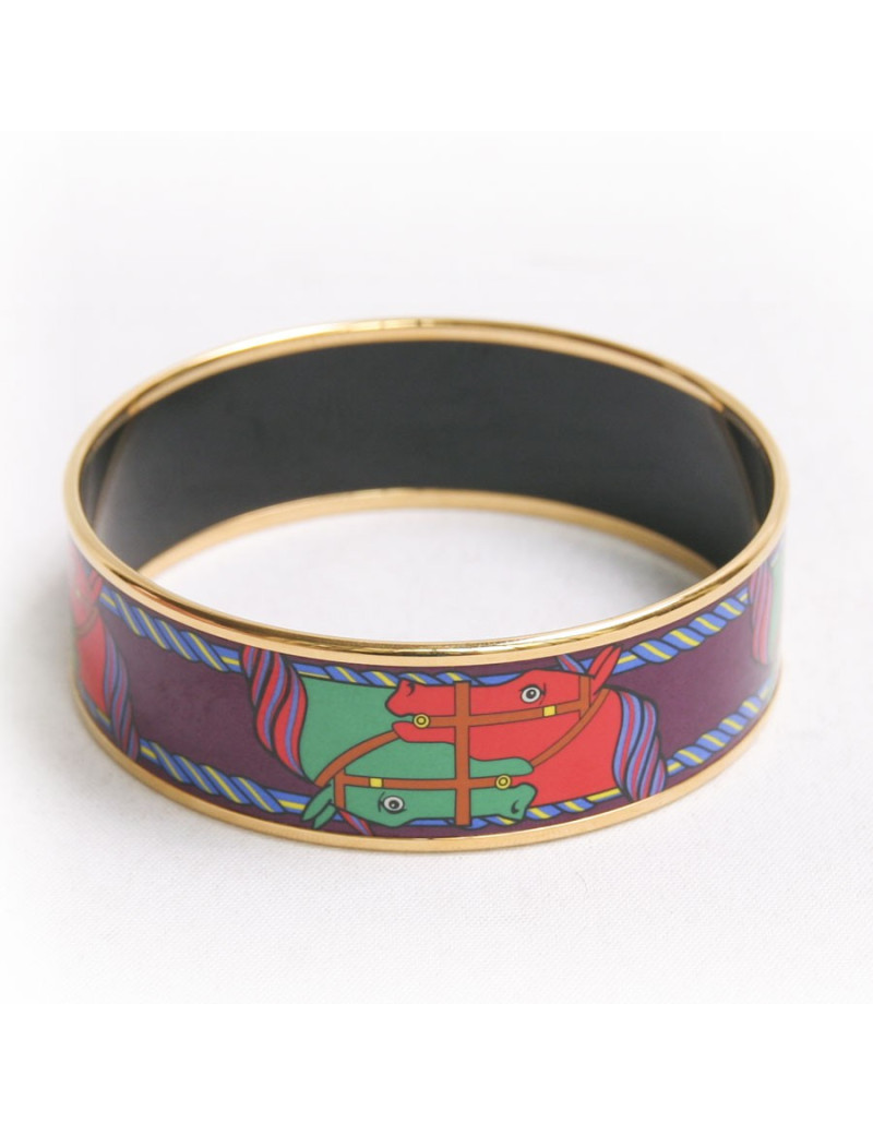 Bracelet HERMES "quadrille" doré