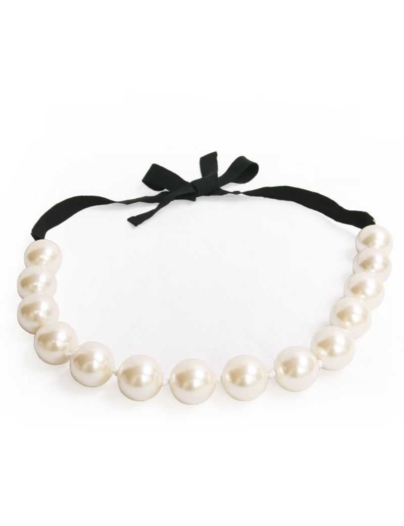 Sautoir grosses perles nacrées autres marques