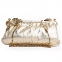 Bag pouch gold leather ROBERTO CAVALLI