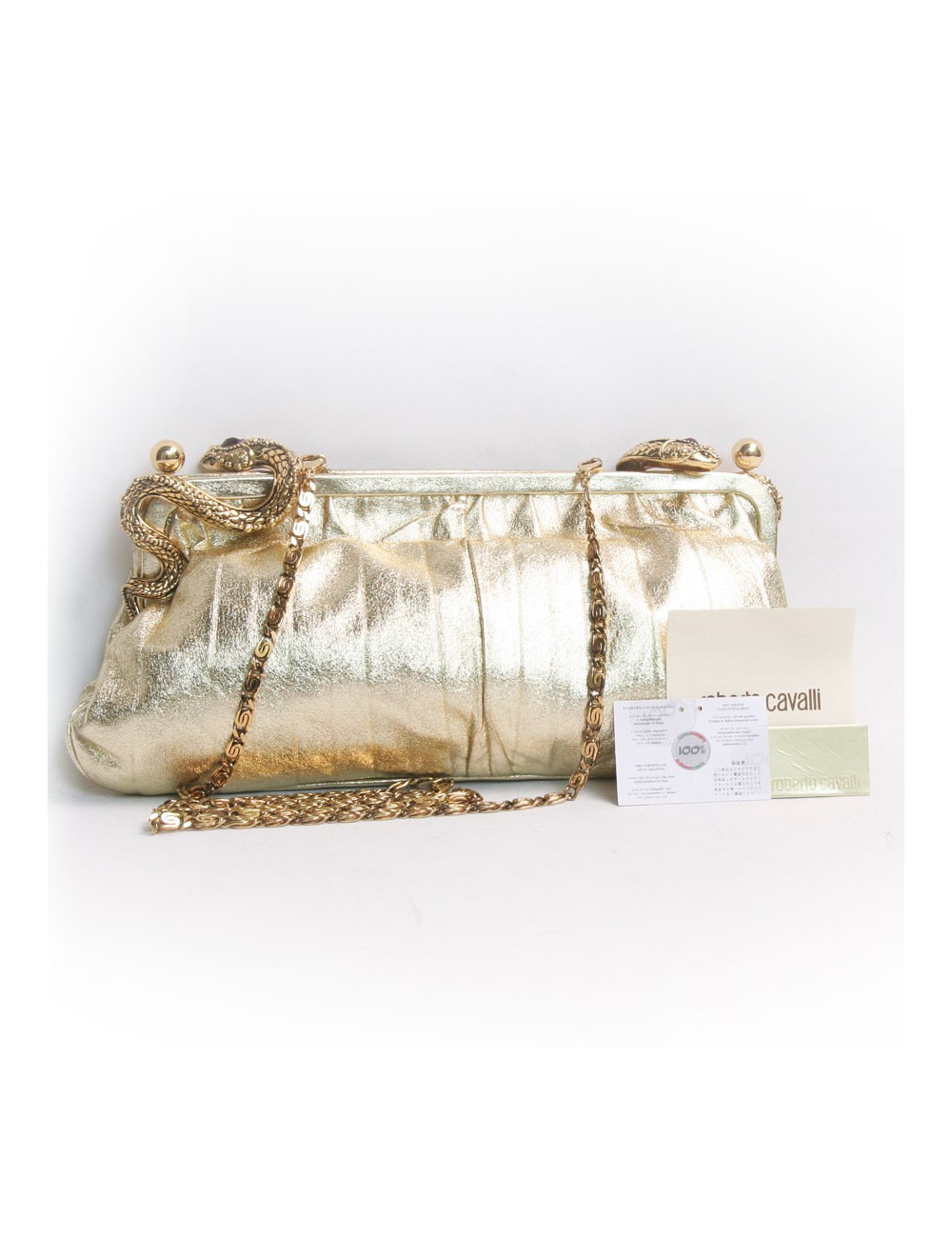 Pochette VALENTINO en cuir doré