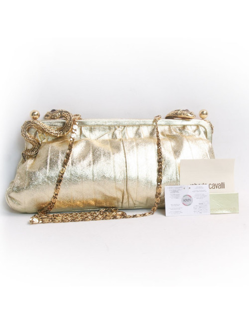 Pochette VALENTINO en cuir doré