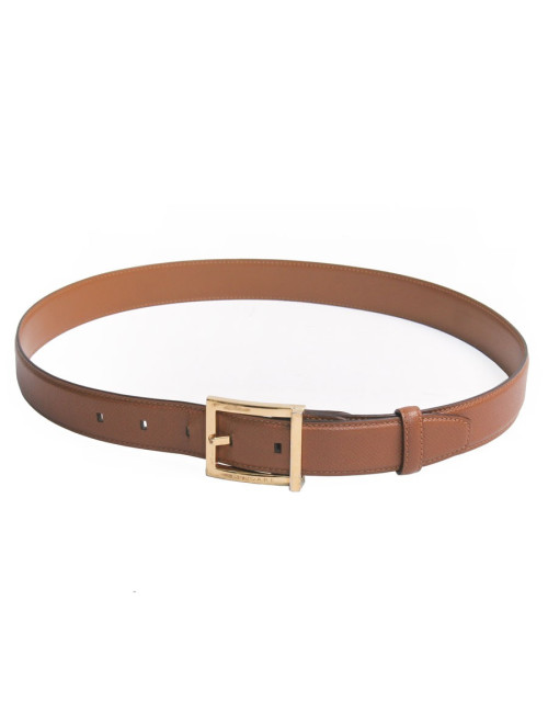 Ceinture BULGARI cuir grainé gold  homme