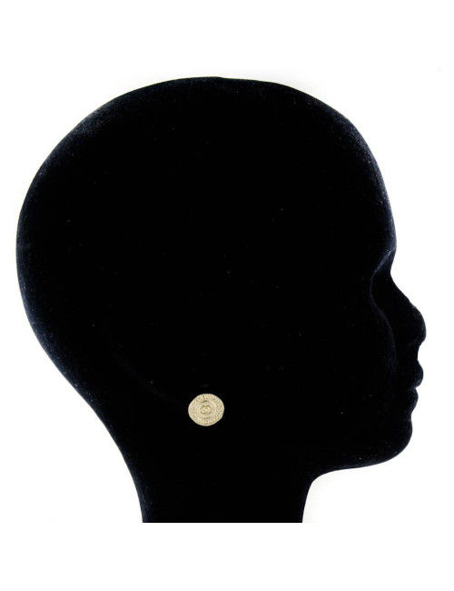 Clous d'oreille CHANEL pièce dorée " 31 rue Cambon"