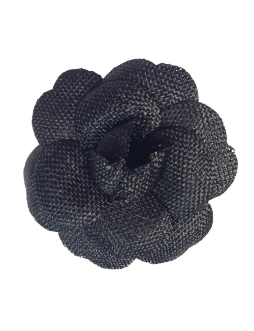 Broche tissu noir CHANEL
