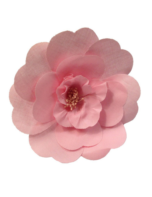 Broche tissu rose CHANEL 