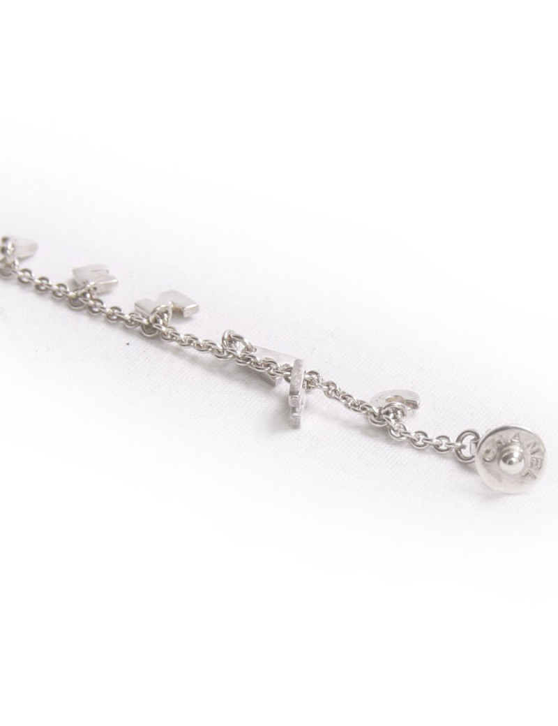 Clous d'oreille pendants CHANEL argent massif