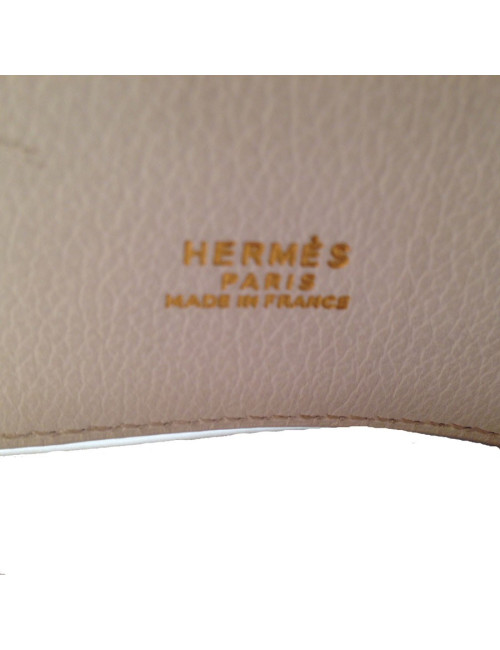 Ceinture "Médor" HERMES T 72 autruche blanche