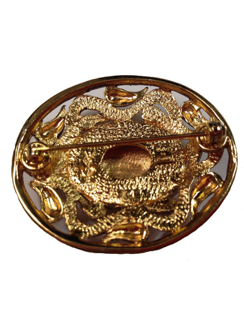 Broche "chapeau" YVES SAINT LAURENT doré