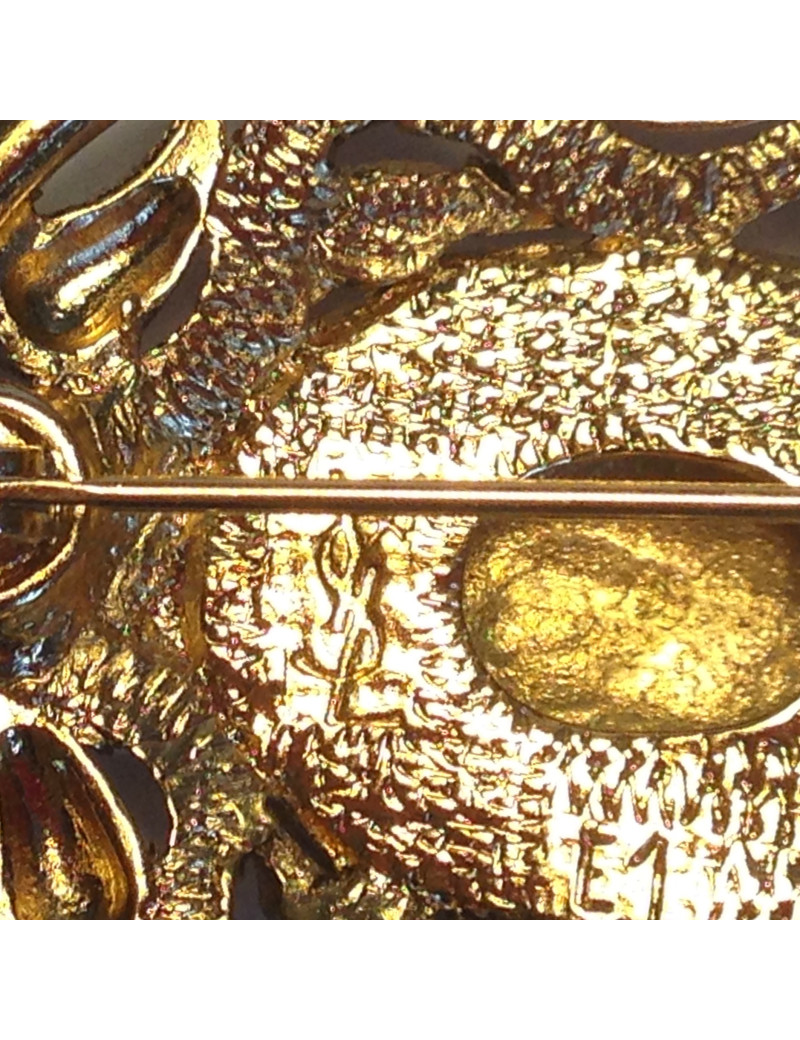 Broche "chapeau" YVES SAINT LAURENT doré