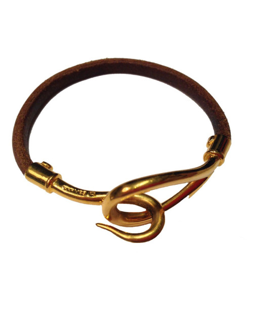 Bracelet Jumbo HERMES boucle dorée