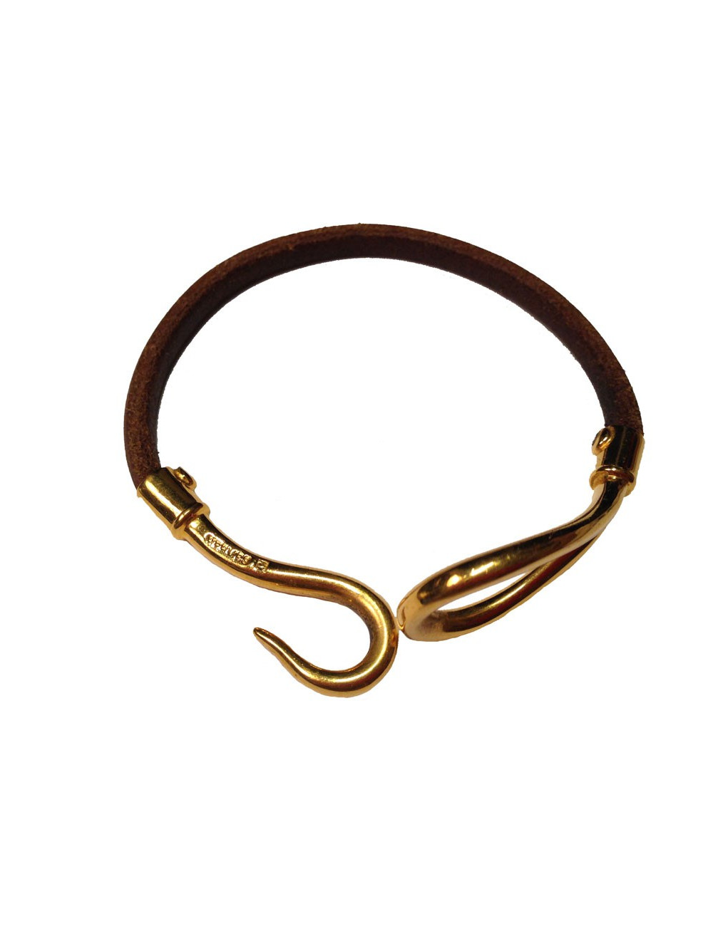 Bracelet Jumbo HERMES boucle dorée