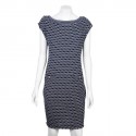 Blue and white sleeveless dress CHANEL T 40