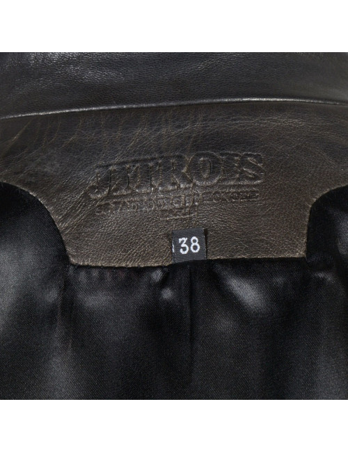 Blouson JITROIS t 38 cuir lisse noir 